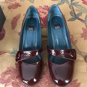 Biala Delmina Burgundy Patent Heels